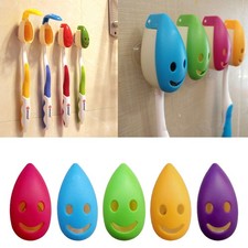 Toothbrush Cover Rack Holder Gripping Smile Face Suction Stand Mount Wall OY
