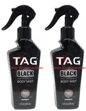 Lot 2 Men's TAG Body Mist MIDNIGHT Fine Fragrance Long-Lasting Scent 8 oz Ea