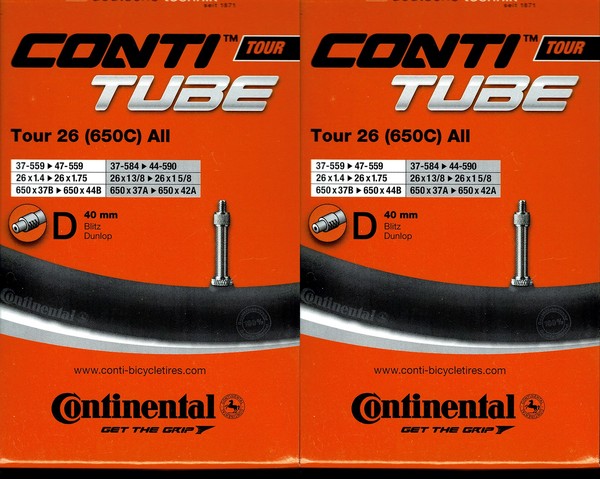 2X Continental Tour 26 All Schlauch 26 Zoll Dv (37/47-559/597) Dv 40Mm-image