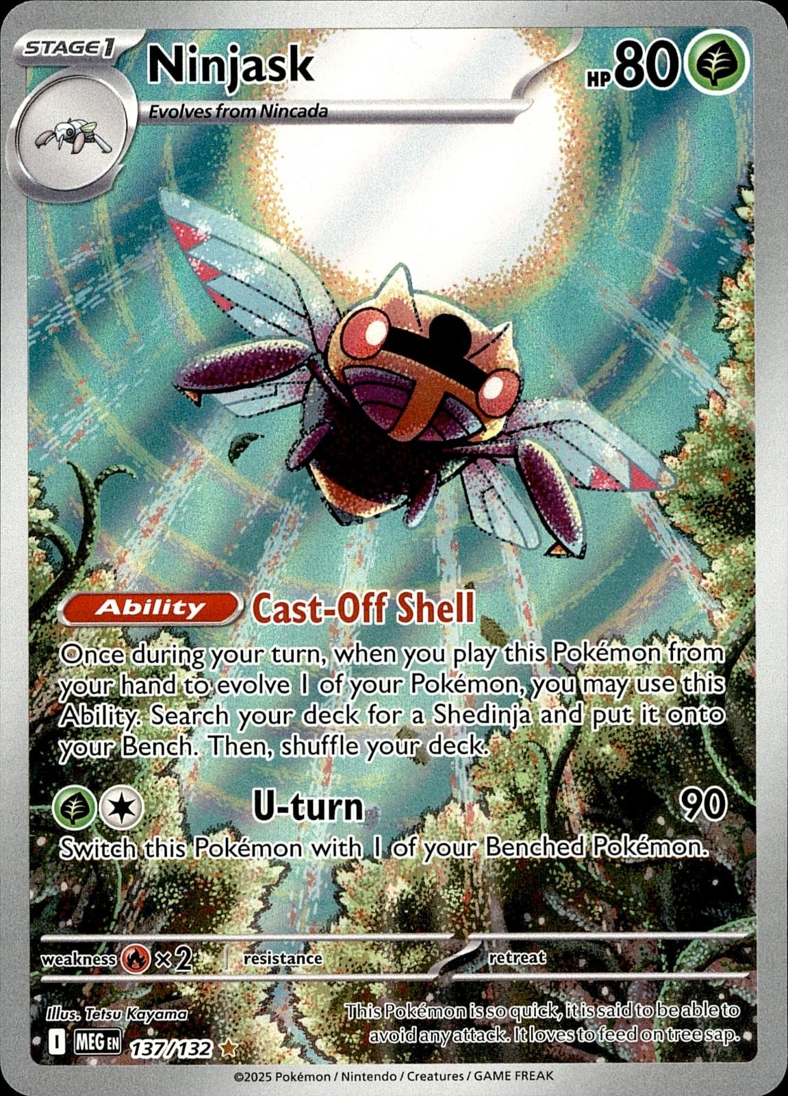 POKEMON NINJASK 137 MEGA EVOLUTION 132 ILLUSTRATION RARE HOLO NM