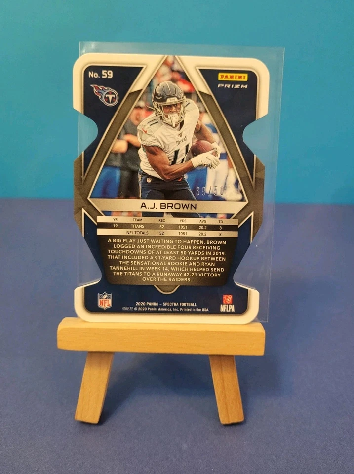 🔥A.J. Brown 2020 Panini Parallels & Inserts (7) Card Lot - Image 4 of 4