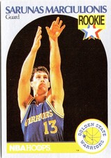 Sarunas Marciulionis 1990-91 Hoops #115 Rookie Golden State Warriors