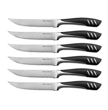 Bellemain Premium Steak Knives Set of 6, Kitchen Knife Sets