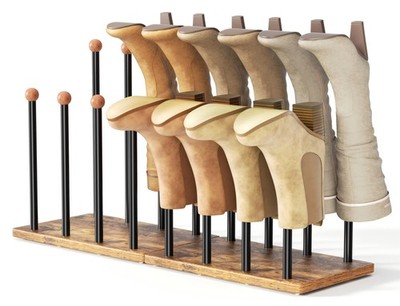 Boot Rack 8-Pair Cedar Ball End Boot Rack Shoe Organizer Free standing Metal ...