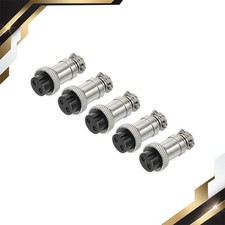 5 x Aviation Connector GX16 2Pin 16mm Silver Female Wire Panel Docking Connector