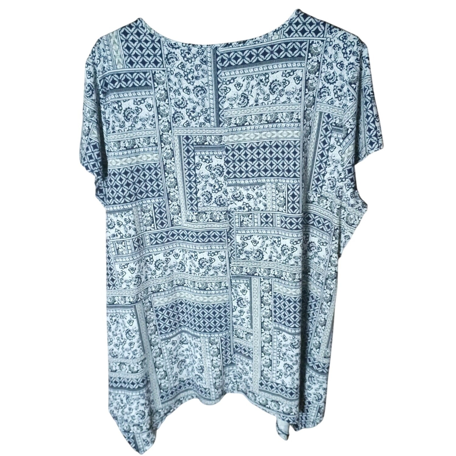 Notations Women 2x Blue/ White Patchwork Floral L… - image 3