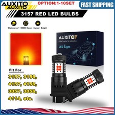 Auxito 3157 4157 Red Led Turn Signal Brake Tail Light Bulb 4156 Canbus 2-20x