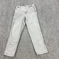 Old Navy Pants Womens Small Gray Easy OG Chino High Rise Elastic Waist Stretch