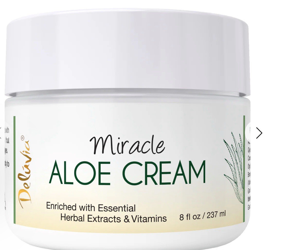 Miracle Aloe Cream - Crema hidratante para piel seca, 8 oz