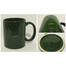 John Deere Coffee Tea Mug Cup 11 oz. Green Advertisement Made USA Lettering