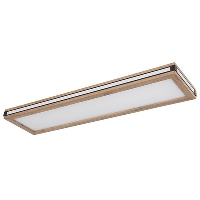 Globo Cinderella LED Deckenleuchte 80cm 24W 3 Lichtfarben Holzoptik