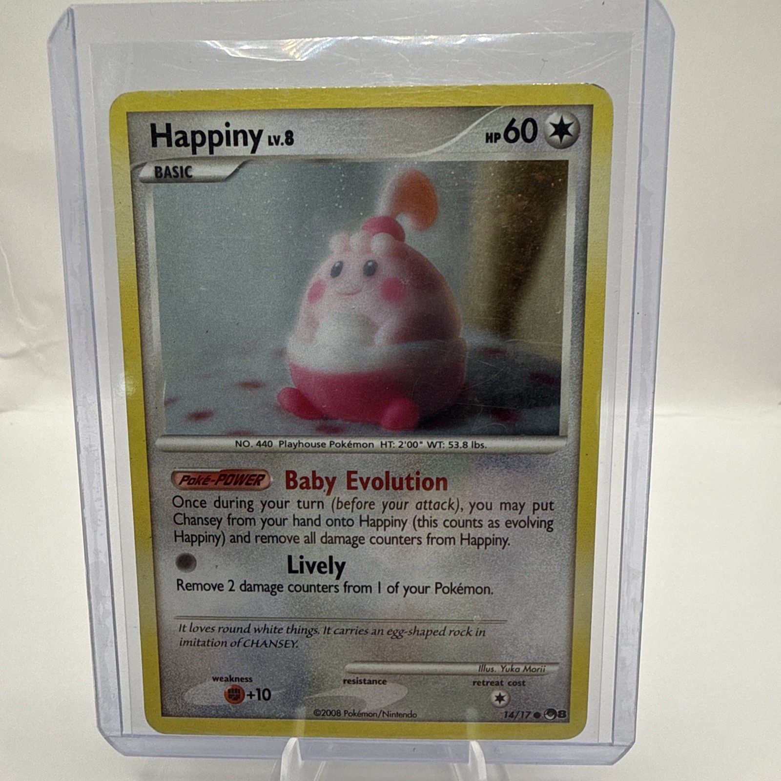 Pokémon TCG Happiny Pop Series 8 14/17 Common Cosmos Holo Card