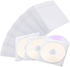 600PCS CD DVD Sleeves, Premium CD Double-Sided Refill Sleeve Plastic, for CD a