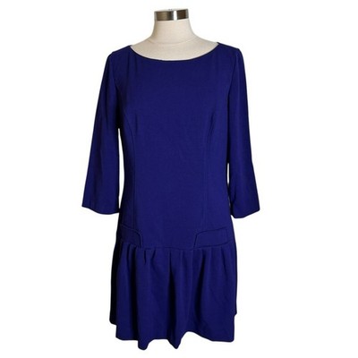 Eliza J Drop Waist Zip Back Ruffle Hem Dress Womens Size 16 New | eBay
