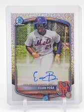 ELIAN PENA 2025 BOWMAN CHROME MEGA BOX AUTOGRAPH REFRACTOR AUTO #BMA-EP Q2283
