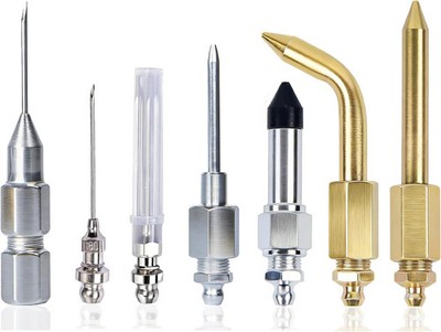 7PCS Grease Gun Needle Tip Kit, Grease Gun Accessories Set with 3 Grease Nozzles