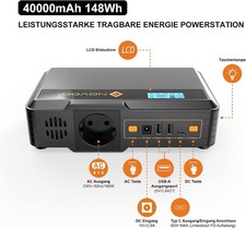 NOVOO Powerstation Przenośny zasilacz mobilny 148Wh 40000mAh