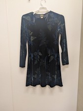 Vintage Teddi Evening Dress Velvet Floral Print 90's Goth Y2k Vtg Whimsical