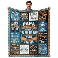from Grandchildren, Gifts for Papa Blanket 60"x50", 60 50 Inches Papa Gifts