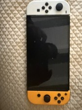 Nintendo Switch White OLED w/White and Orange Joycon and White dock no charger