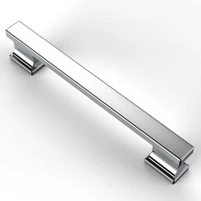 10 Pack 5 Inch(128mm) Polished Chrome Kitchen Cabinet Handles, Cabinet Pulls ...