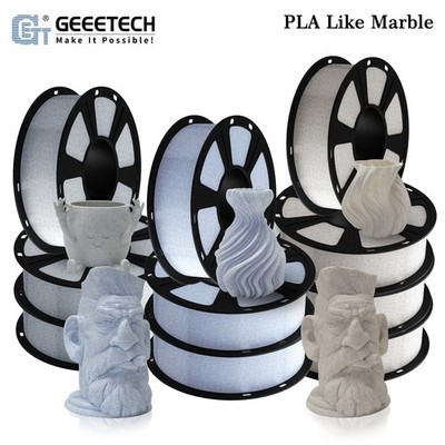 GEEETECH 3D Drucker wie Marmor PLA Filament 1.75mm 1KG Stein Verbrauchsmaterial