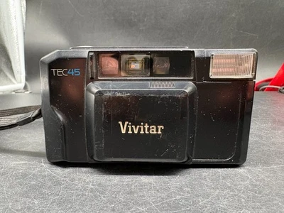 Vivitar TEC-45 Schwarz Analogkamera Autofocus 35mm 1:3.2 Geprüft Vintage - Bild 1 von 4