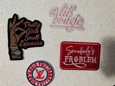 Embroidered Patch Pack of 4 Mixed Themes Decorative Set for Apparel Bags Crafts