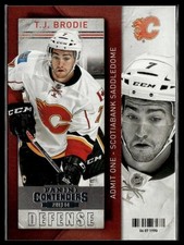 T.J. Brodie 2013-14 Panini Contenders #90 Calgary Flames