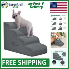 Effortless Clean 4-Step Pet Stairs - Non-Slip Design for Small Dogs  Cats