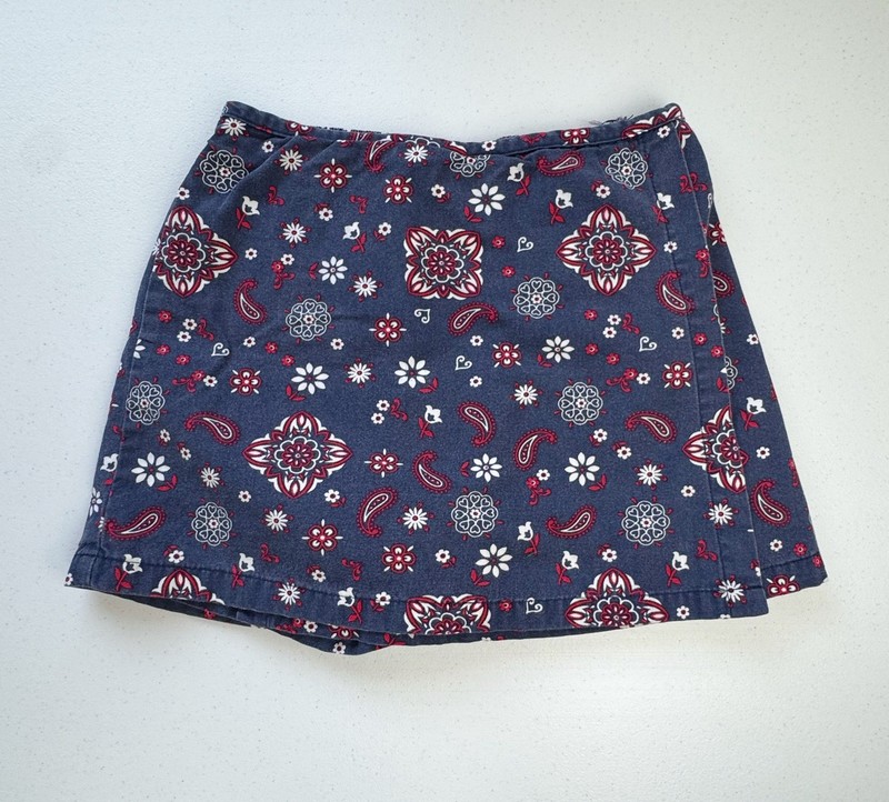 Faded Glory Paisley Patterned Skort Size 6
