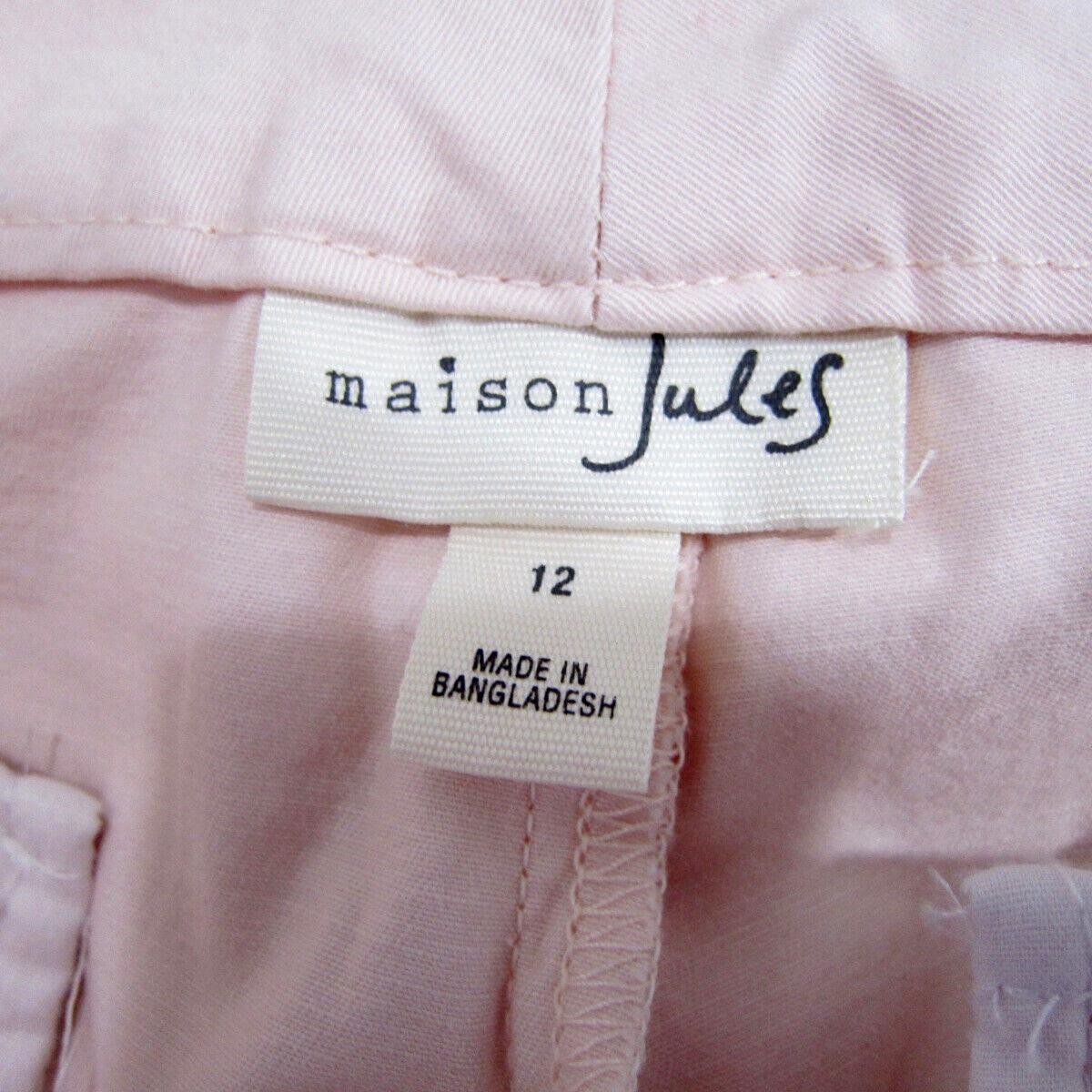 Maison Jules Women's Cuffed Ankle Essential Pants (size 12, Light Pink) New! thumbnail 8