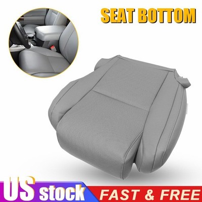 For 2007-13 Toyota Tundra Sequoia Driver Leather Bottom Seat Cover Graphite Gray