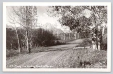 Postcard RPPC  Wyoming Along The Winding Road to Moran 66C