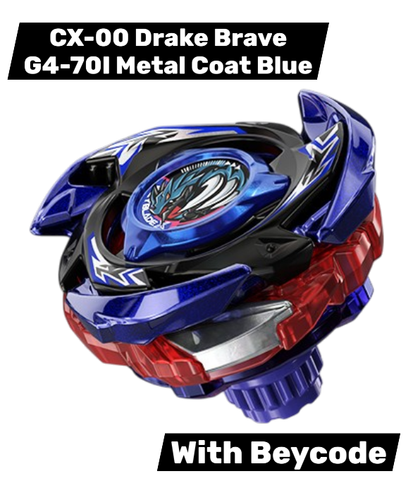 BEYBLADE X CX-00 Drake Brave G4-70I Metal Coat Blue App Event Limited Beycode - Afbeelding 1 van 11