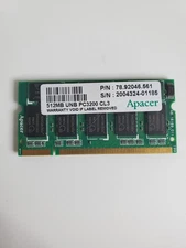Apacer 512MB DDR1 PC3200 CL3 Desktop Memory 78.92046.561 UNB