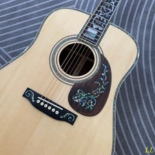 41 inches D45 solid spruce Acoustic Guitar Abalone flower inlaid fingerboard US