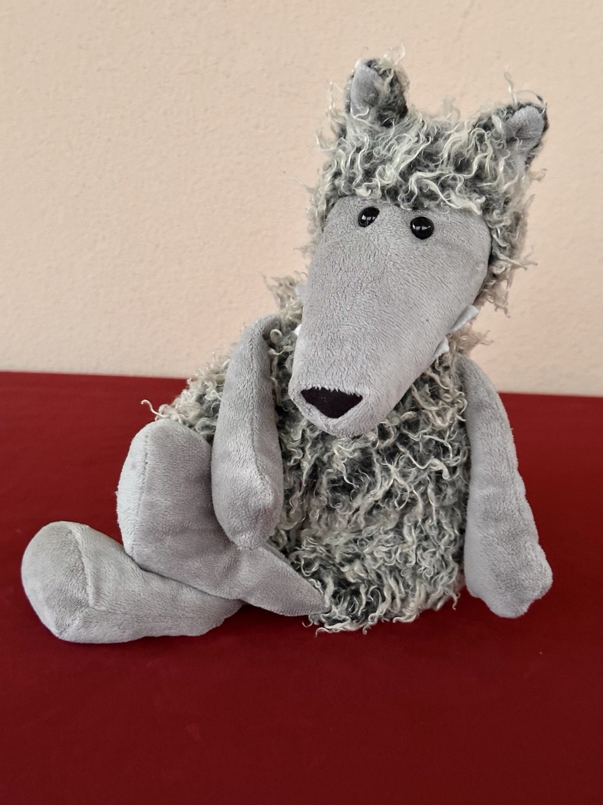 Jellycat Tiggalope Wolf raro giocattolo morbido in pensione bosco grigio lupo peluche cm36