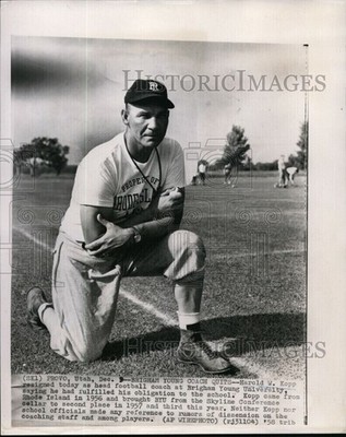 1958 Harold W Kopp Head Football Coach At Byu Resigned Today 10X8 Wirephoto