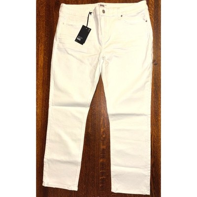 Paige Jeans, Amber, Straight, Crisp White, Broken Hem Style Denim, Women Size 34