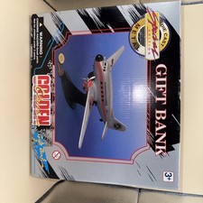 Avion vintage classique moulé sous pression 3 Pepsi Cola avec clé et support banque de pièces