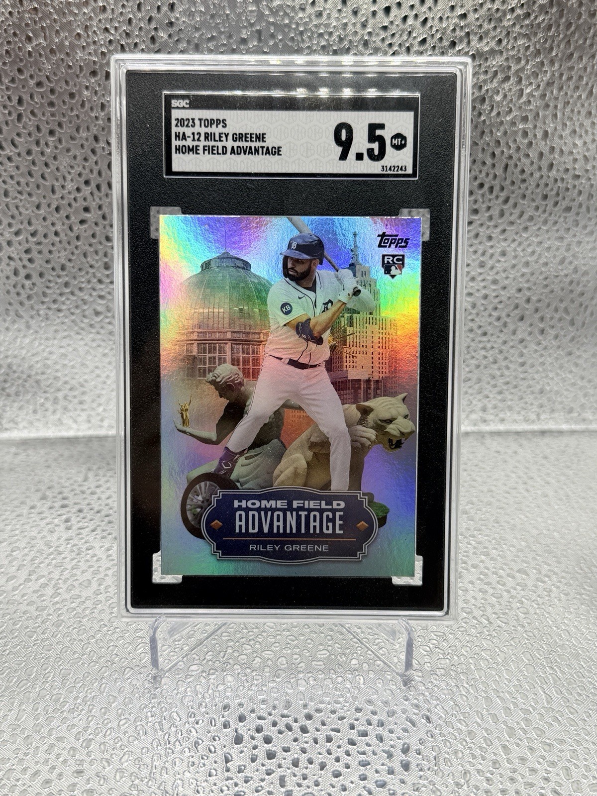 Topps 2023 Home Field Advantage HA-12 Riley Greene Rookie Detroit Tigers SGC 9.5
