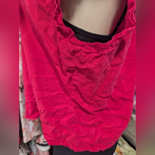 Nicole Miller Pink Linen Tank Top Size XL - Picture 3 of 11