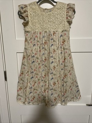 Unbranded Size 8 guaranteed genuine quality Embroidered Floral girls dress