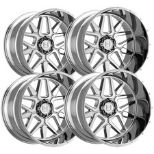 Set Of 4 Hostile H128 Diablo 20x10 6x135 -19mm Chrome Wheels Rims 20 Inch