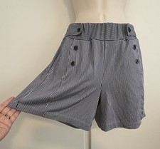 Flawless Black & White Striped Stretchy Small Sailor Shorts By Robert Louis