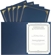 25 Packs Certificate Holders, Navy Blue Certificate Covers, Diploma Holders, Cer