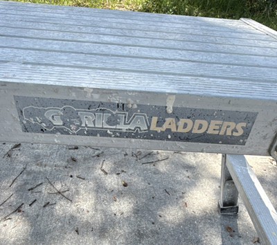 Gorilla Ladders Aluminum Folding Work Platform Step Ladder Platform