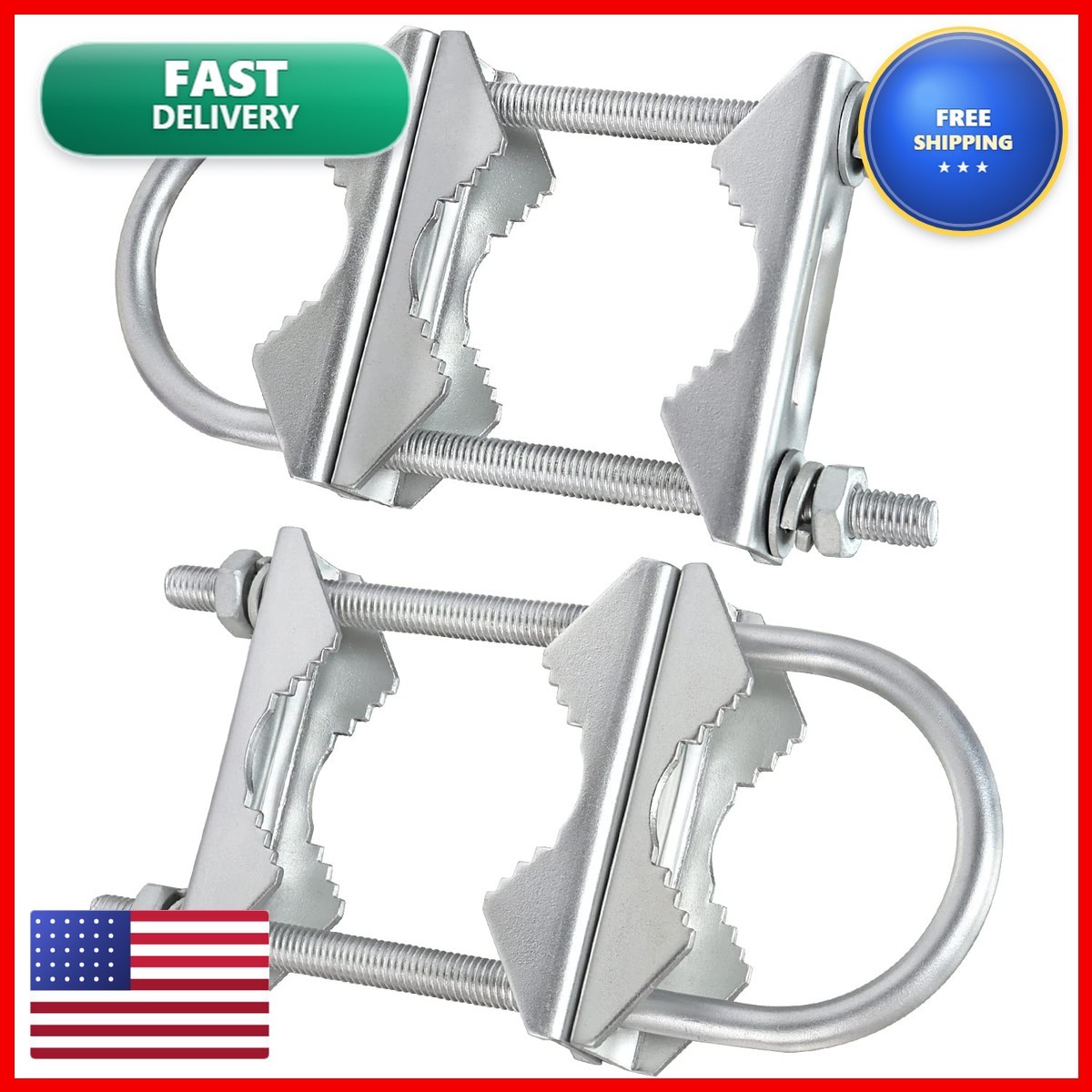 XRDS -RF Double Antenna Mast Clamp V Jaw Block with U Bolts 2 Sets | eBay