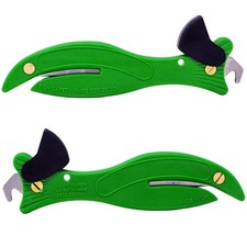Fish 200 1x Green Original Enclosed Blade Safety Box Tape Cutter Opener Tool
